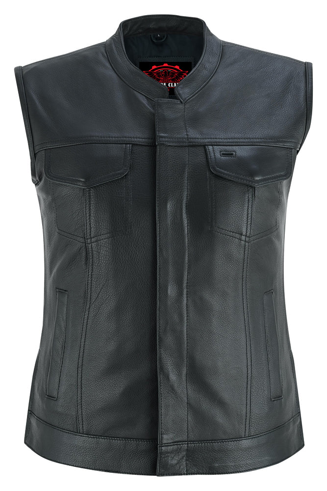 Maxillea  Women's leather motorcycle vest