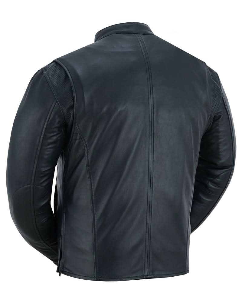 GlideStar Men's Leather Motorcycle Jacket Men's Leather Jackets Renegade Classics
