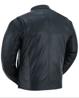 GlideStar Men's Leather Motorcycle Jacket Men's Leather Jackets Renegade Classics