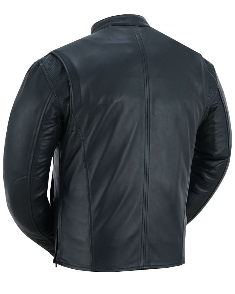 GlideStar Men's Leather Motorcycle Jacket Men's Leather Jackets Renegade Classics