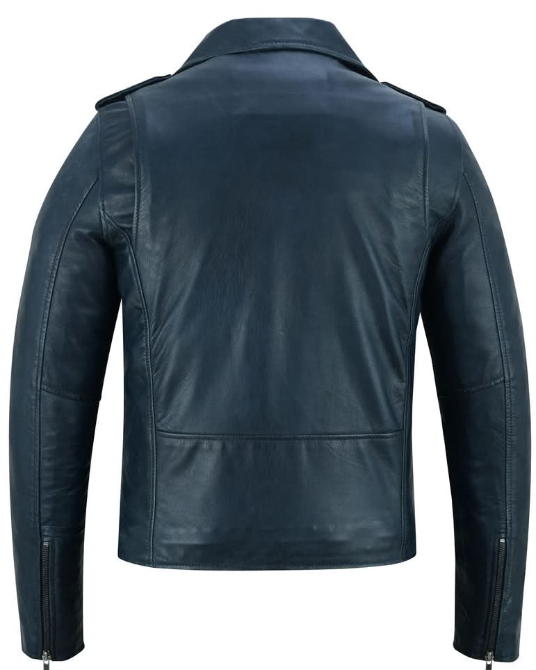 Moonlight Women's Navy Blue Fashion Leather Jacket Women's Leather Jackets Renegade Classics