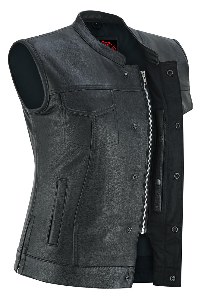 Maxillea  Women's leather motorcycle vest