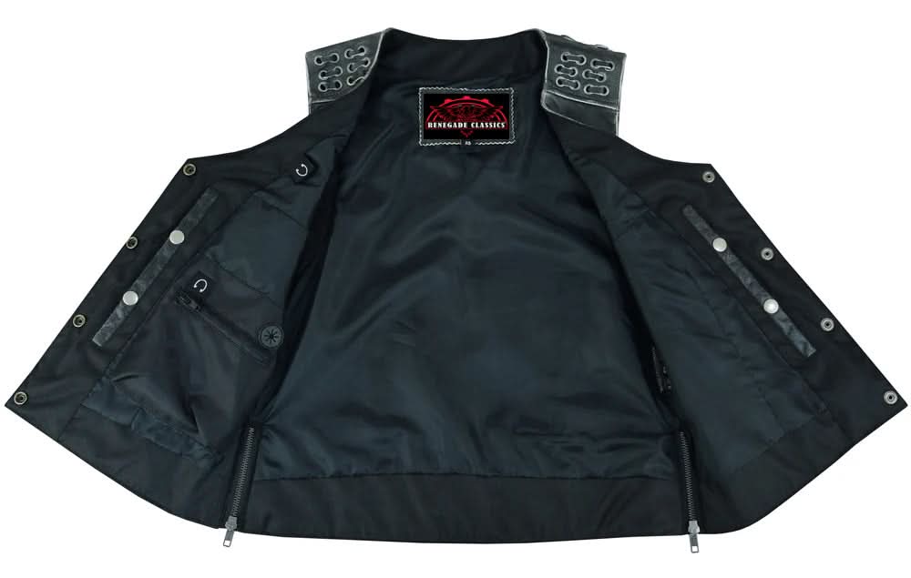 Ellex Women's leather motorcycle vest