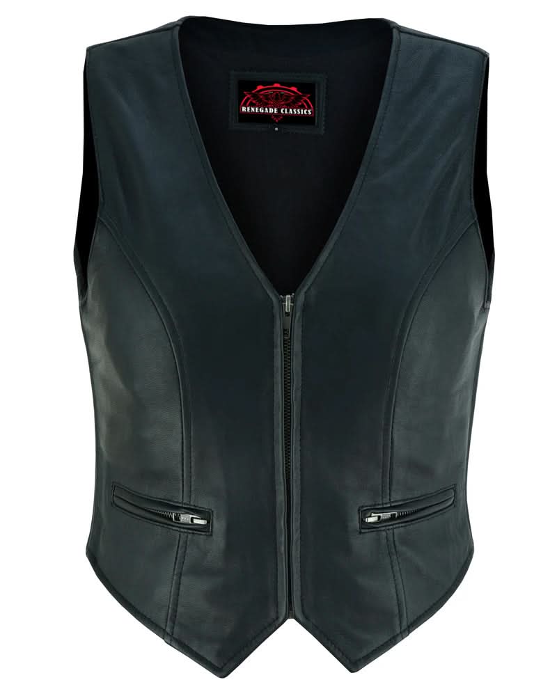 Xevo Women's leather motorcycle vest