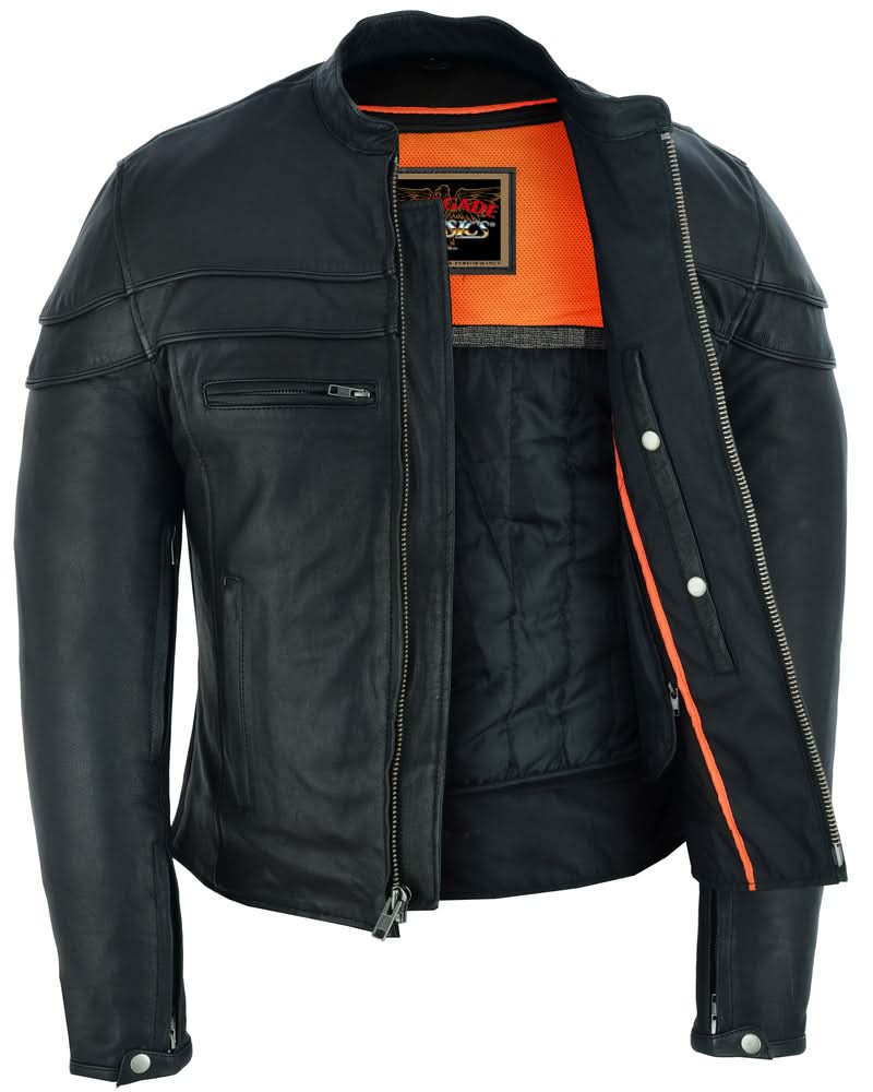 Speedster Men’s Black Leather Motorcycle Jacket Men's Leather Jackets Renegade Classics