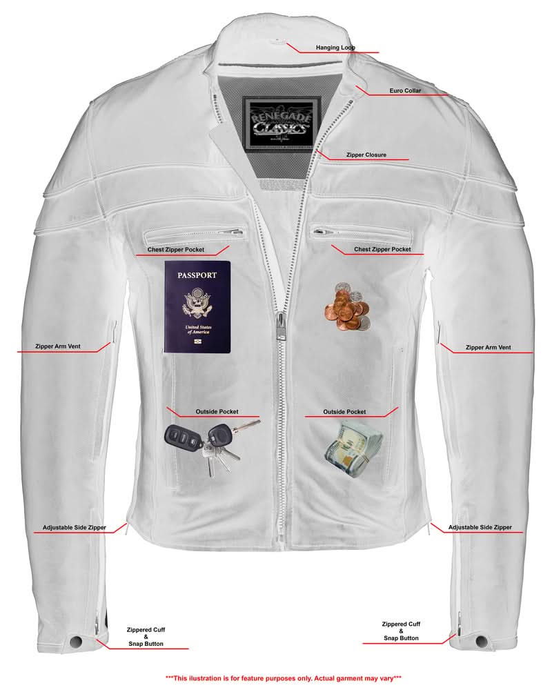 Speedster Men’s Black Leather Motorcycle Jacket Men's Leather Jackets Renegade Classics