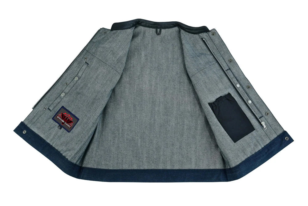 Broken Blue womens denim vest