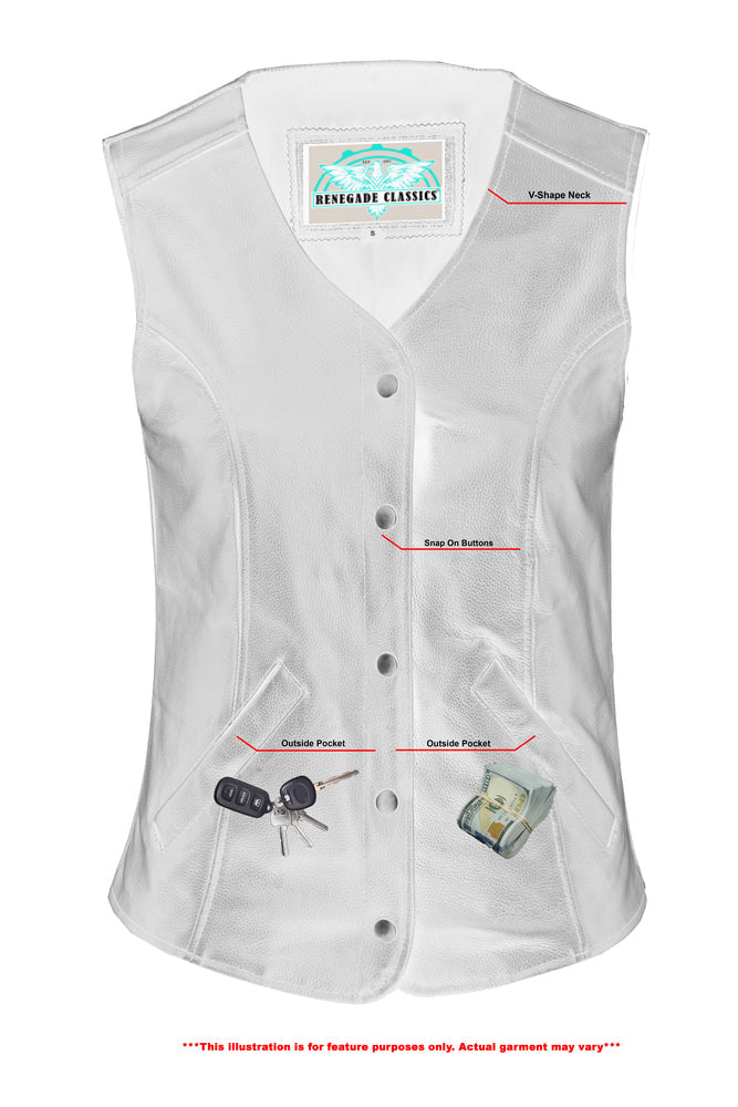 Relida Women's leather motorcycle vest
