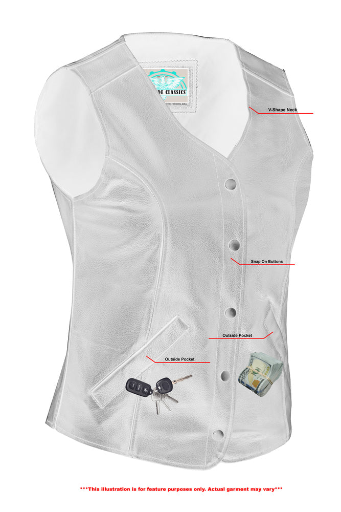 Relida Women's leather motorcycle vest