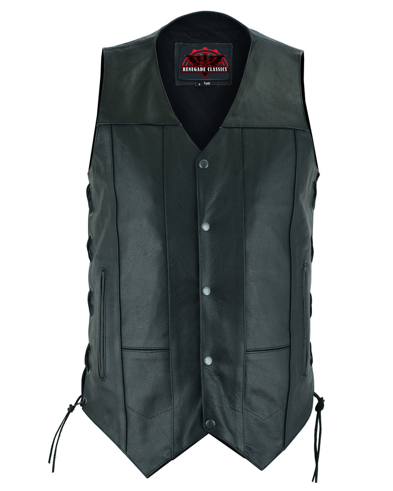 GearGuard Men's Utility Motorcycle Vest - Black