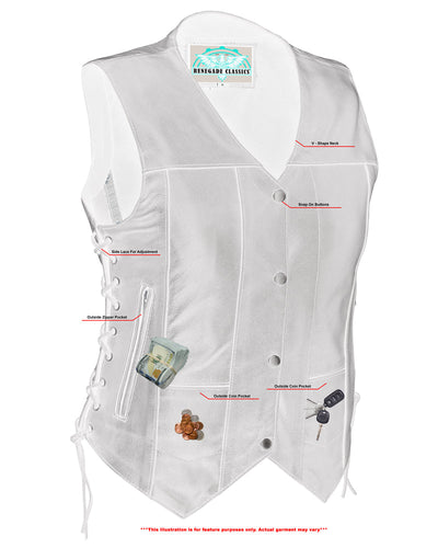 Wild Orchid Women's leather motorcycle vest