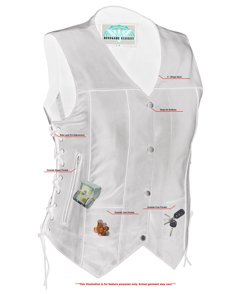 Wild Orchid Women's leather motorcycle vest