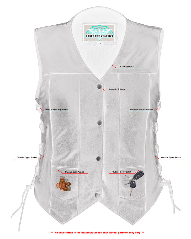 Wild Orchid Women's leather motorcycle vest