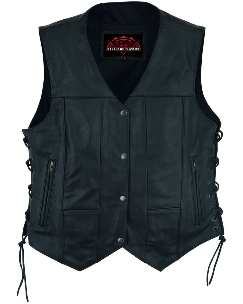 Wild Orchid Women's leather motorcycle vest