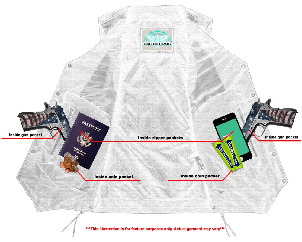 GearGuard Men's Utility Motorcycle Vest - Black