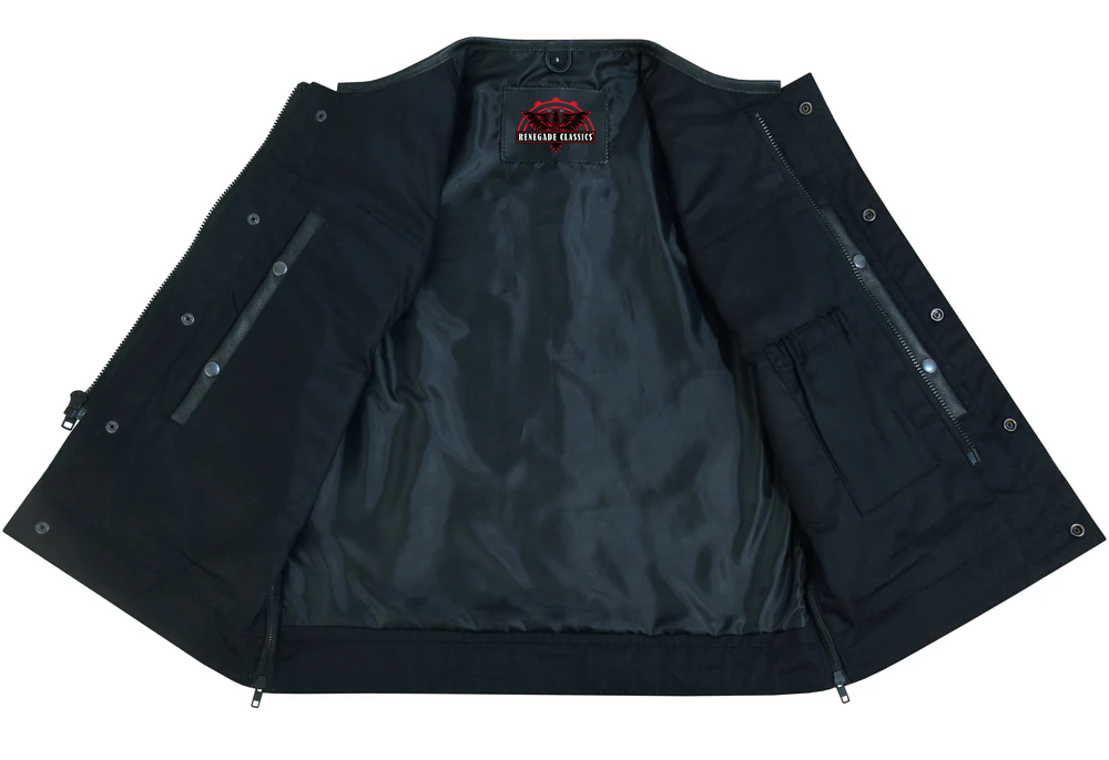 Titan Shade Eclipse Black biker Vest