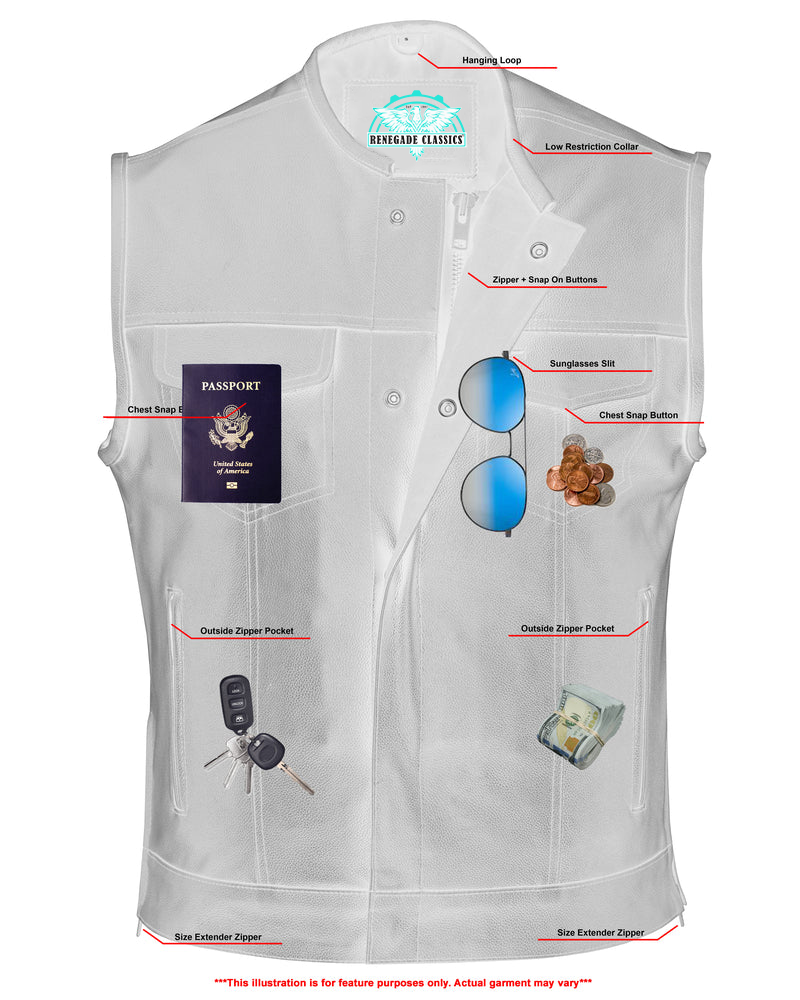 Titan Shade Eclipse Black biker Vest