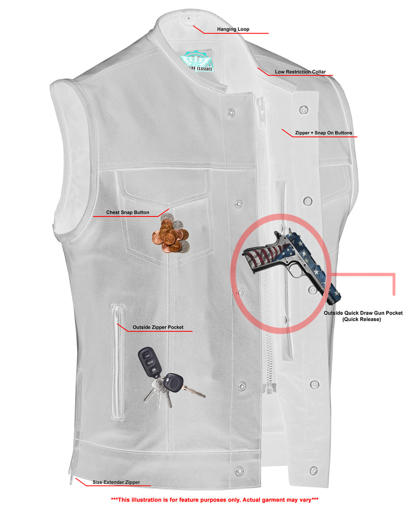 Titan Shade Eclipse Black biker Vest