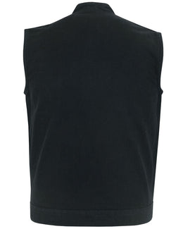 Weston Black Men's Denim Motorcycle Vest Men's Denim Vests Renegade Classics
