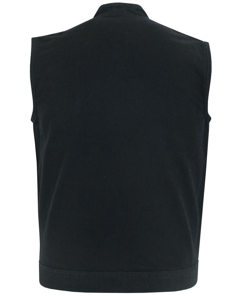 Weston Black Men's Denim Motorcycle Vest Men's Denim Vests Renegade Classics