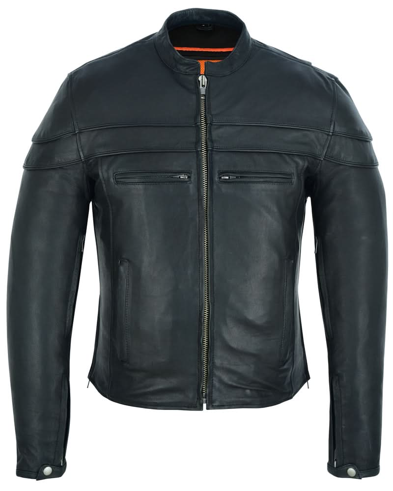 Speedster Men’s Black Leather Motorcycle Jacket Men's Leather Jackets Renegade Classics