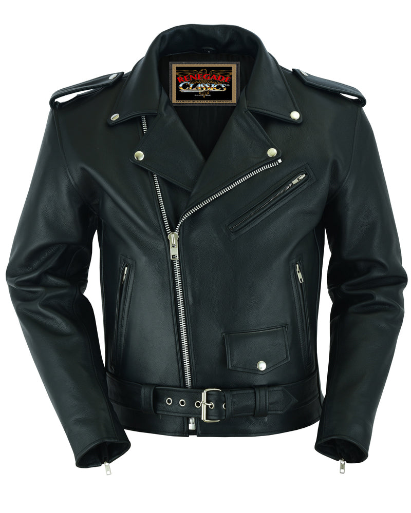 Super Arnold Men’s Black Leather Jacket Men's Leather Jackets Renegade Classics