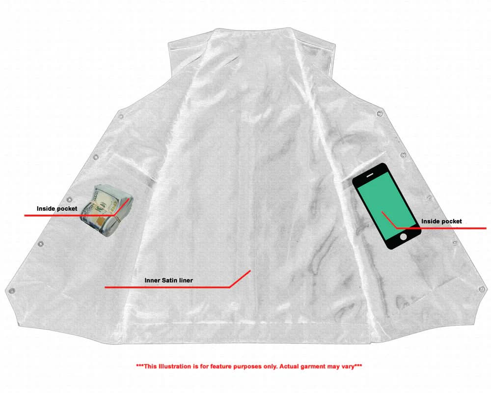 Black Hide Men's Tall  Motorcycle Leather Vest