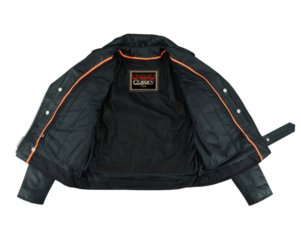 SpeedMoto Women's Leather Motorcycle Vest Women's Leather Jackets Renegade Classics
