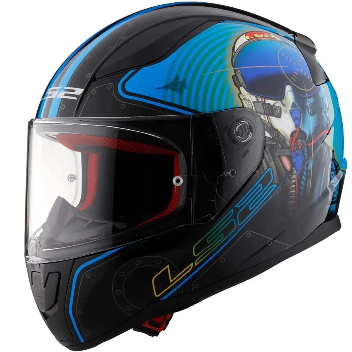 Rapid Mach II Full Face Motorcycle Helmet Matte Black Helmets LS2 Helmets