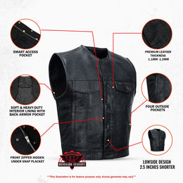Leather Fang Men's Leather Vest