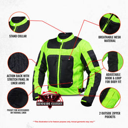 Performer Men's High-Vis Racer Mesh Jacket