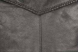 Milwaukee Leather SH1314 Men's Classic Black Braided Leather Vest with Side Laces