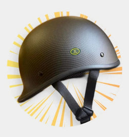 Twister 2.0 - DOT Approved Reversible Beanie Half Helmet with Carbon Fiber Look