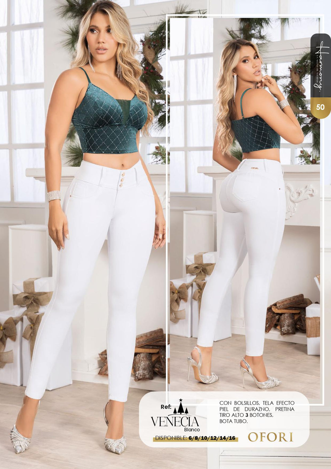 Venecia Blanco 100% Authentic Colombian Push Up Jeans