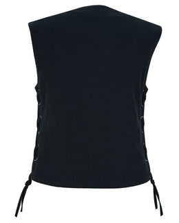 Blackened Black womens denim vest 2