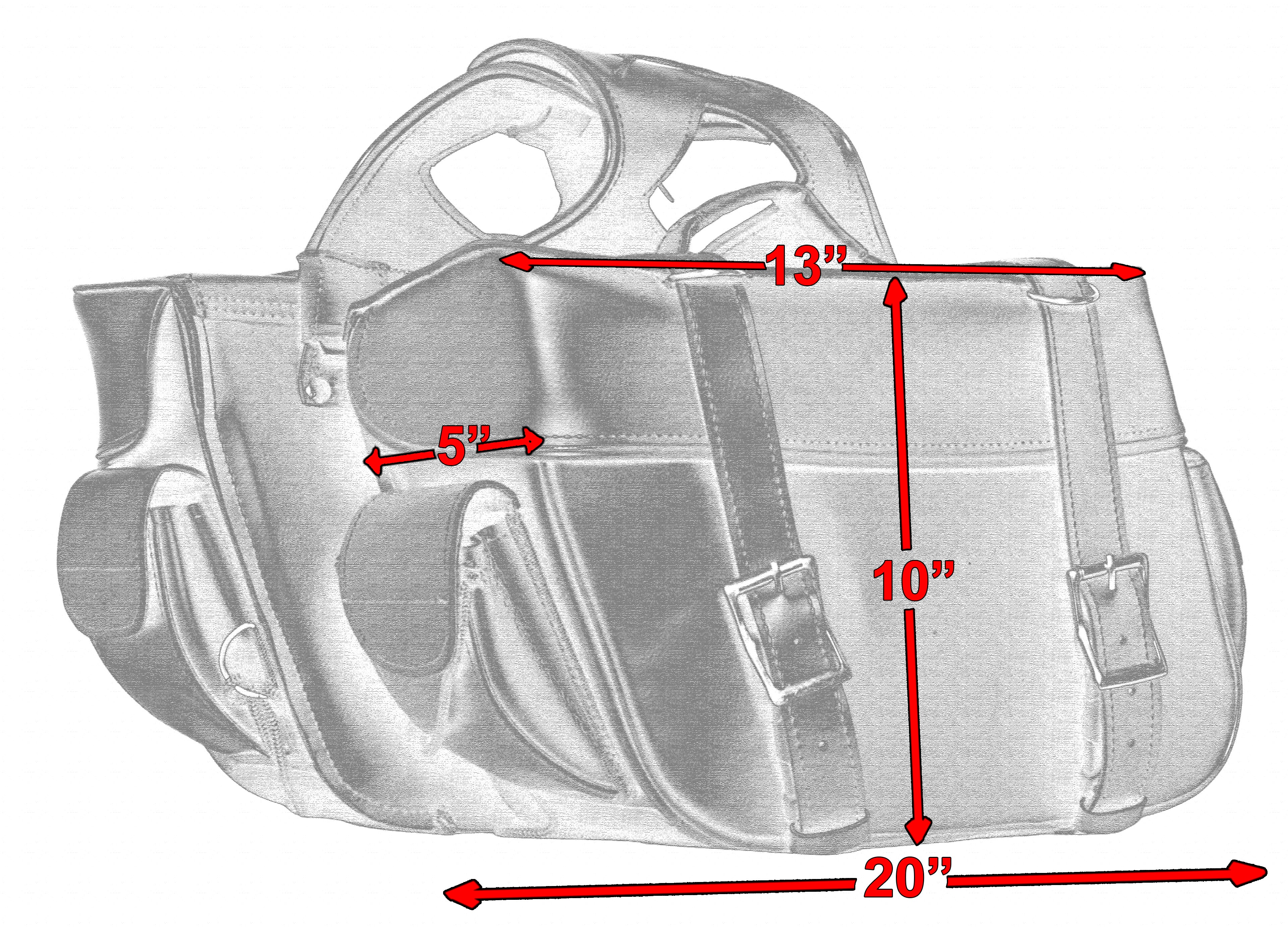 DS Two Strap Saddle Bag Saddle Bags Renegade Classics