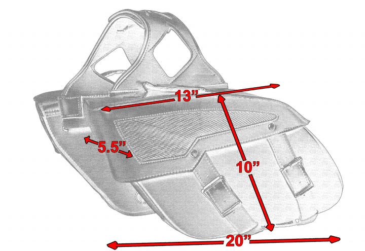 DS Two Strap Saddle Bag Saddle Bags Renegade Classics