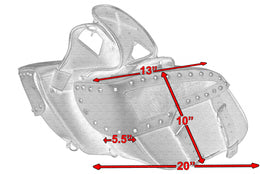 DS Two Strap Saddle Bag w/ Studs Saddle Bags Renegade Classics