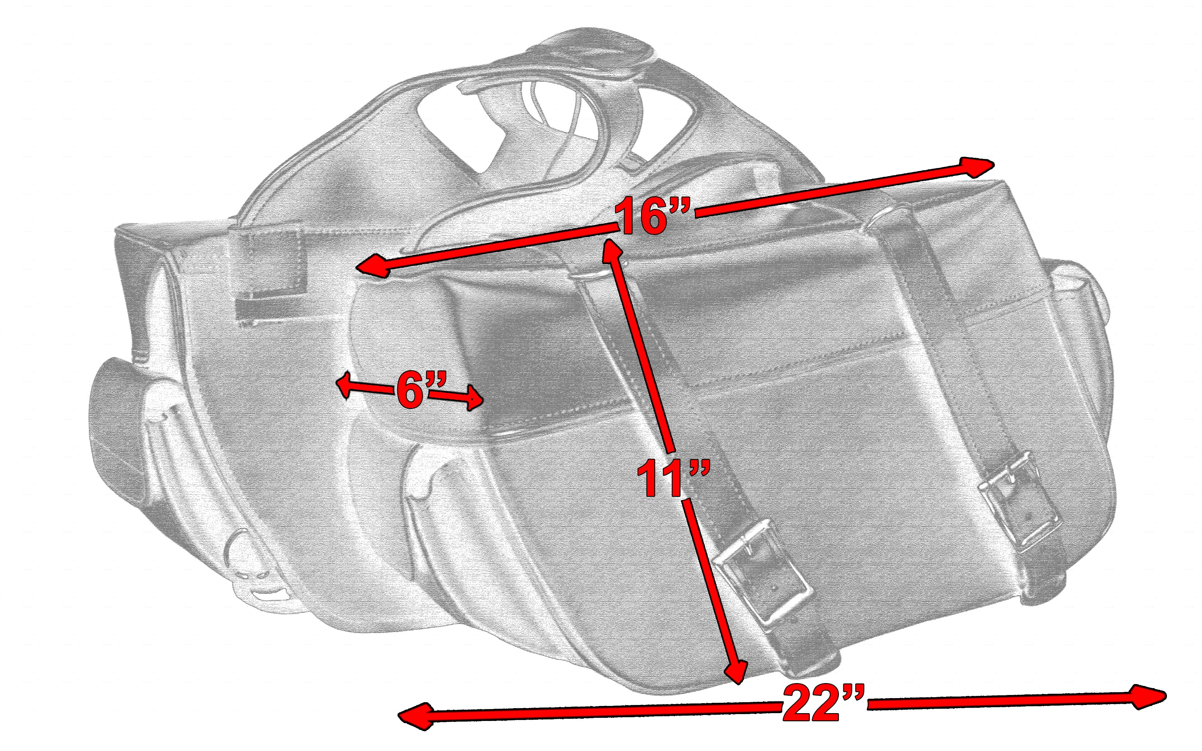 DS Two Strap Saddle Bag Saddle Bags Renegade Classics