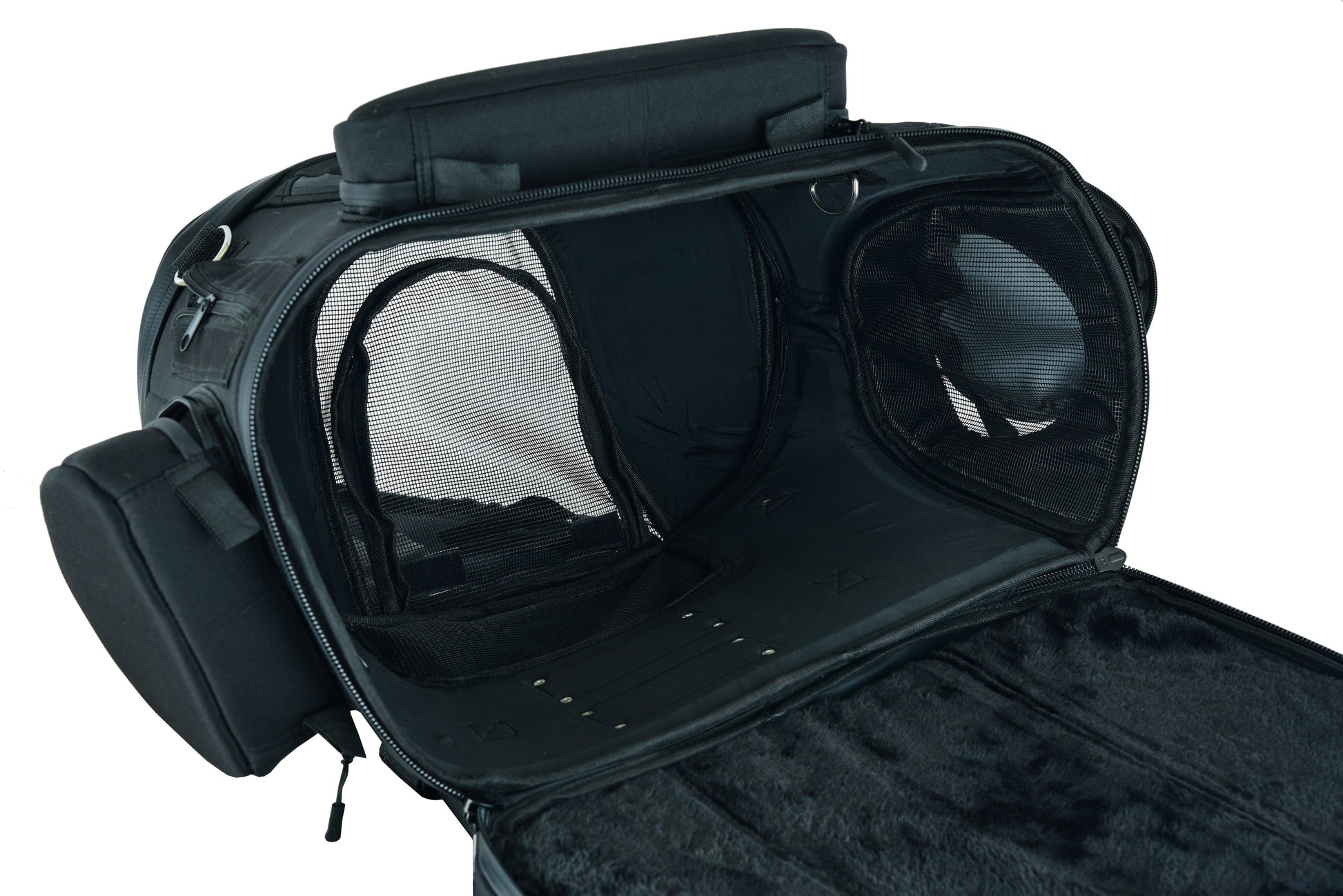 DS Renegade Classics Black Heavy Duty Textile Motorcycle Pet Carrier Si Sissy Bar Bags Renegade Classics