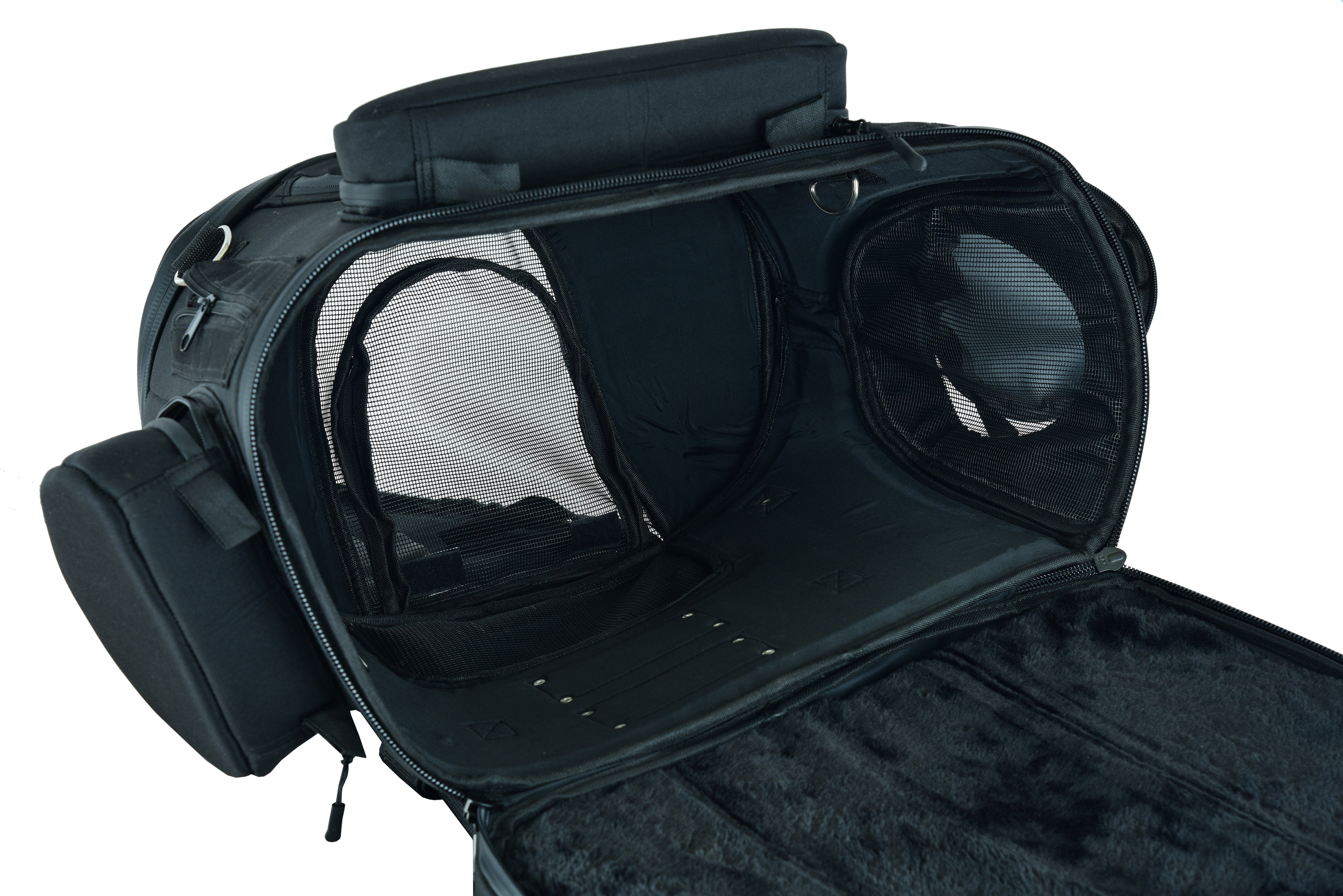DS Renegade Classics Black Heavy Duty Textile Motorcycle Pet Carrier Si Sissy Bar Bags Renegade Classics
