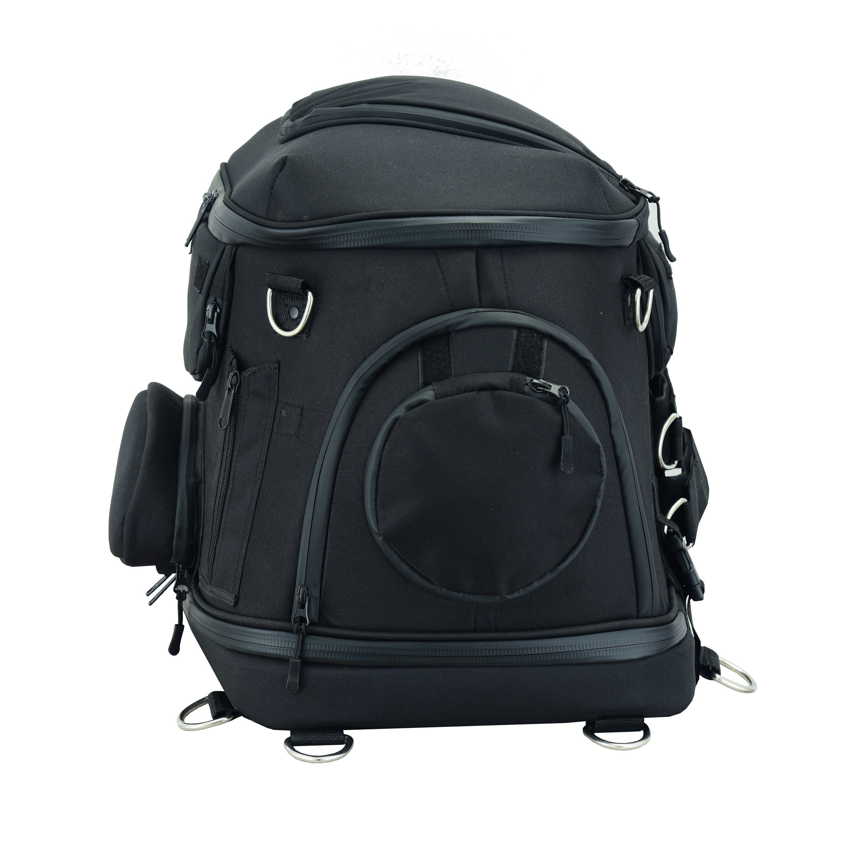 DS Renegade Classics Black Heavy Duty Textile Motorcycle Pet Carrier Si Sissy Bar Bags Renegade Classics