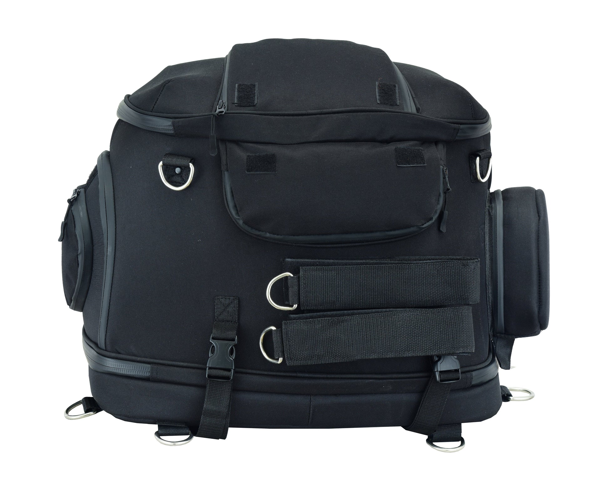 DS Renegade Classics Black Heavy Duty Textile Motorcycle Pet Carrier Si Sissy Bar Bags Renegade Classics
