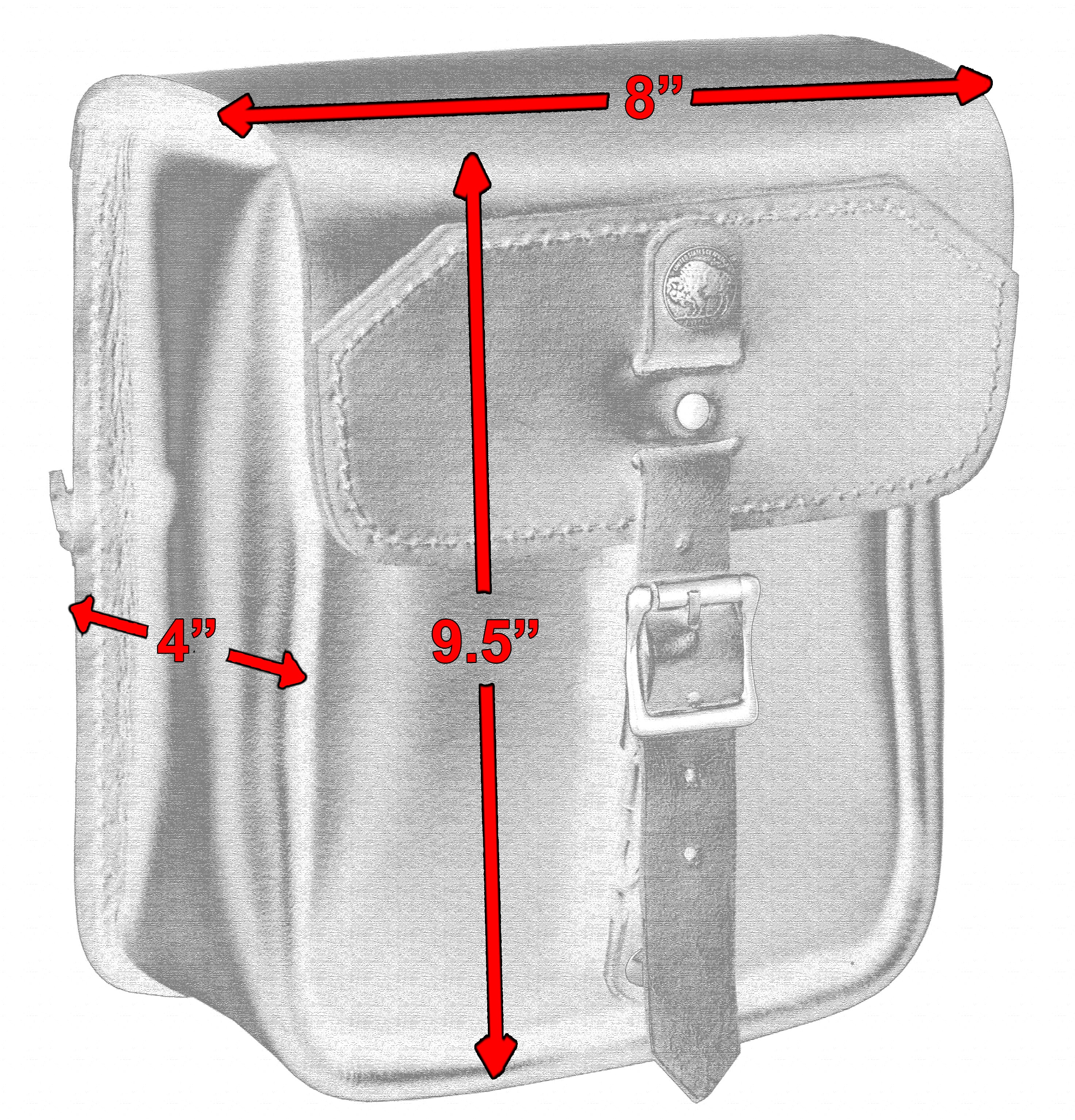DS Premium Leather Large Tool Bag for Sissybar Sissy Bar Bags Renegade Classics