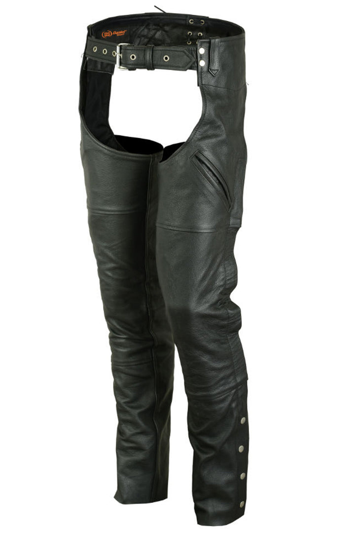 DS Unisex All-Season Leather Chaps with Thermal Liner