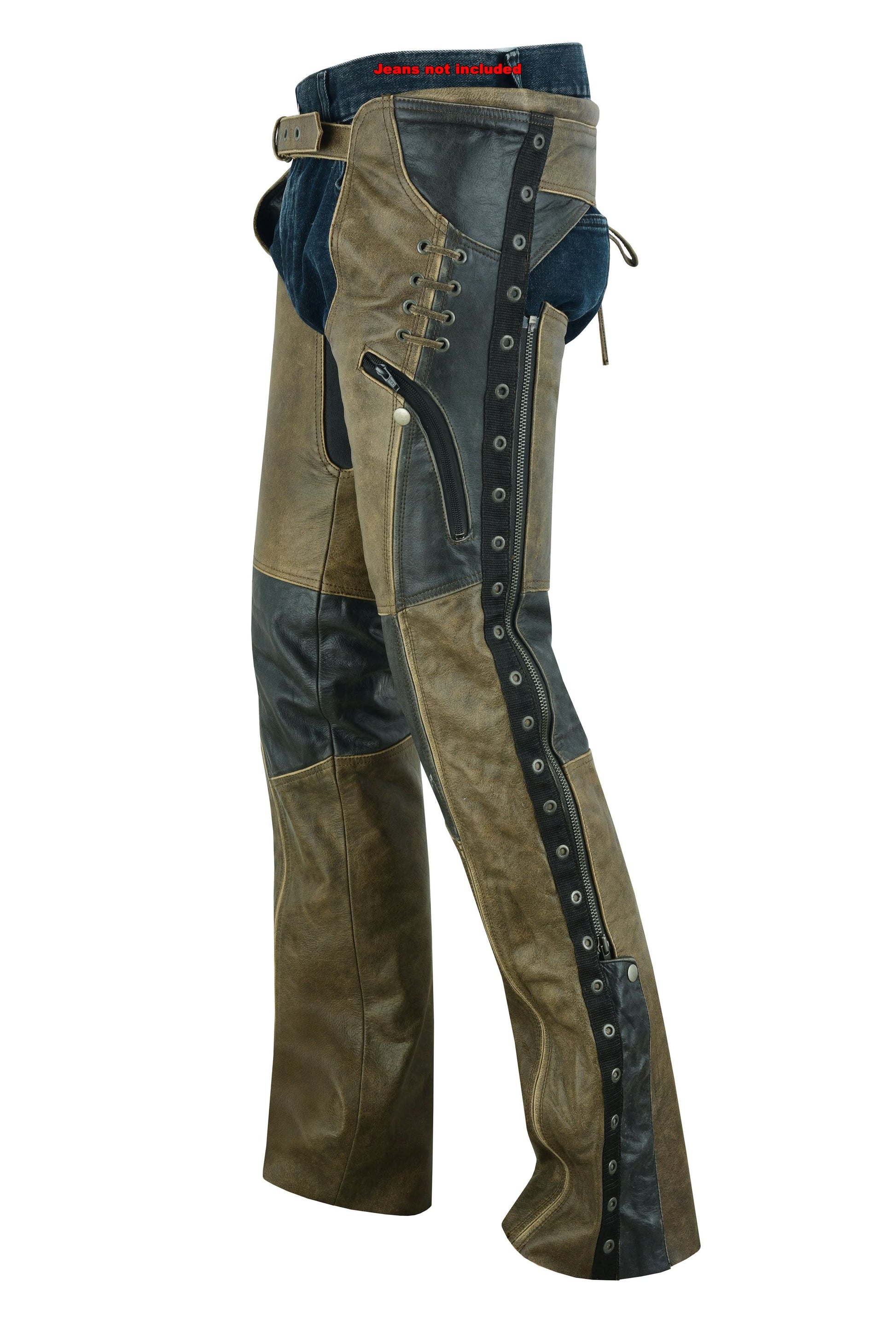 DS Women's Stylish Lightweight Hip Set Chaps- Two Tone Chaps & Pants Renegade Classics