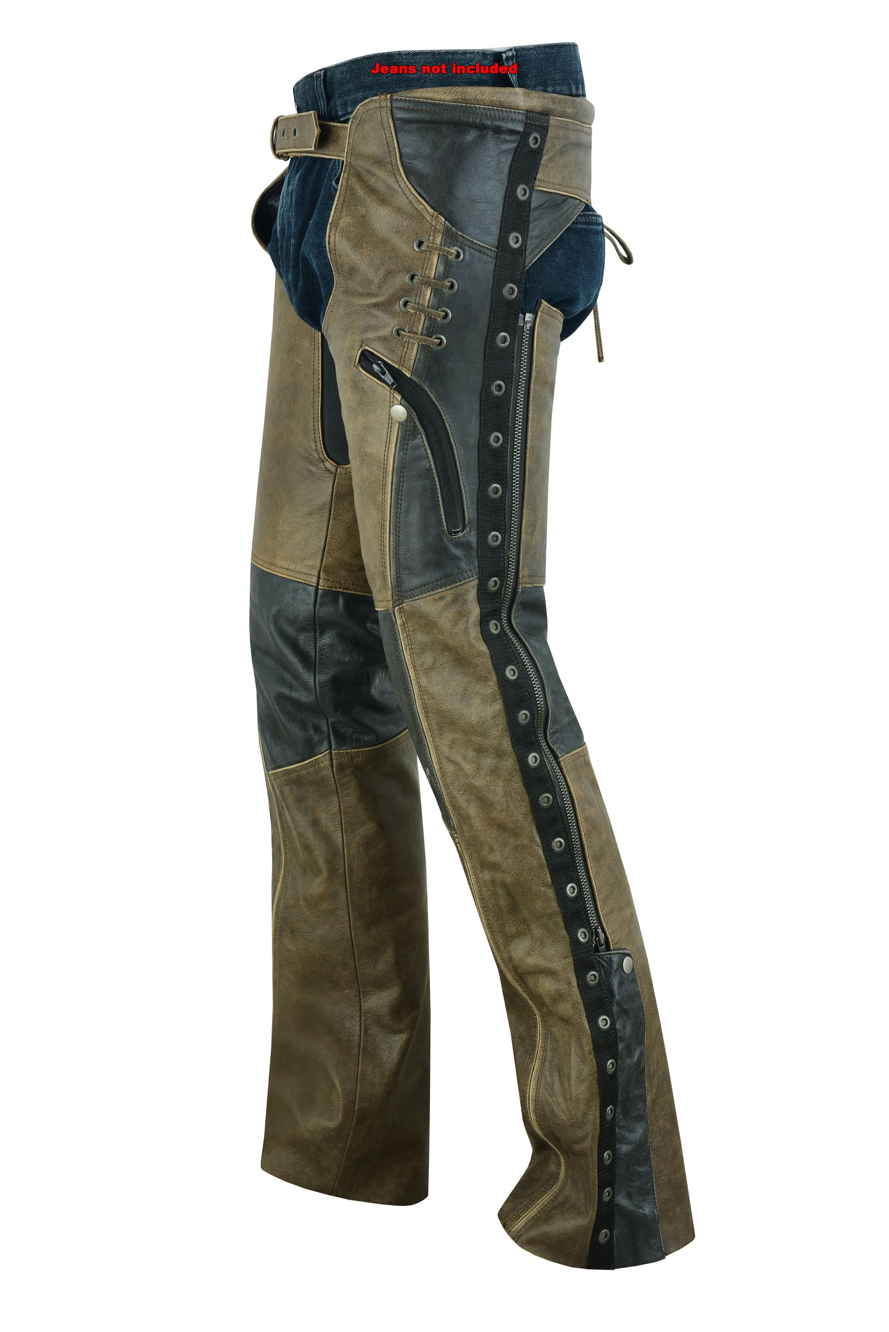 DS Women's Stylish Lightweight Hip Set Chaps- Two Tone Chaps & Pants Renegade Classics