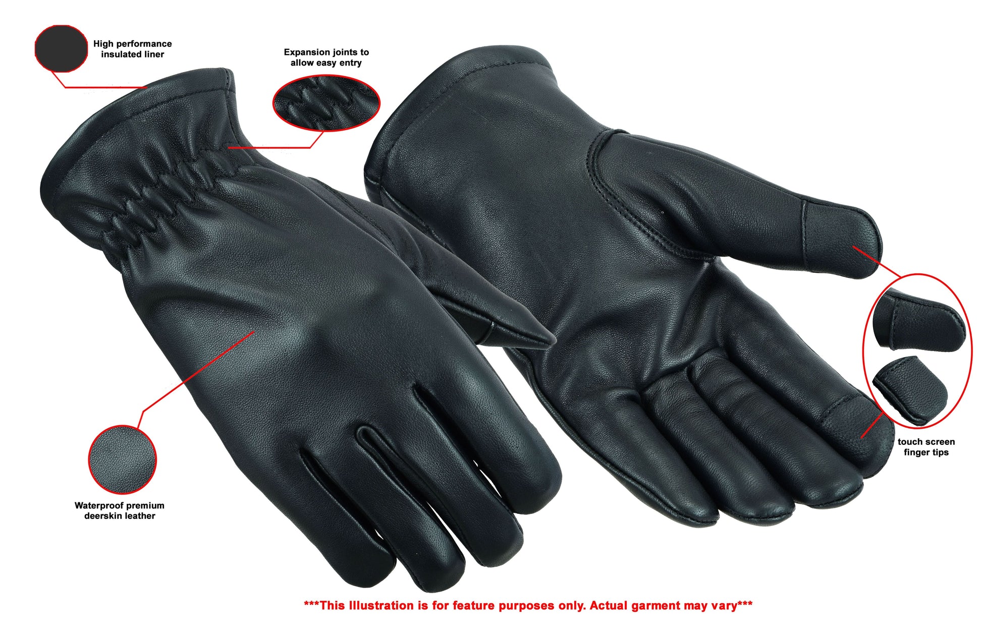 WarmStag Men's leather gloves Men's Lightweight Gloves Renegade Classics
