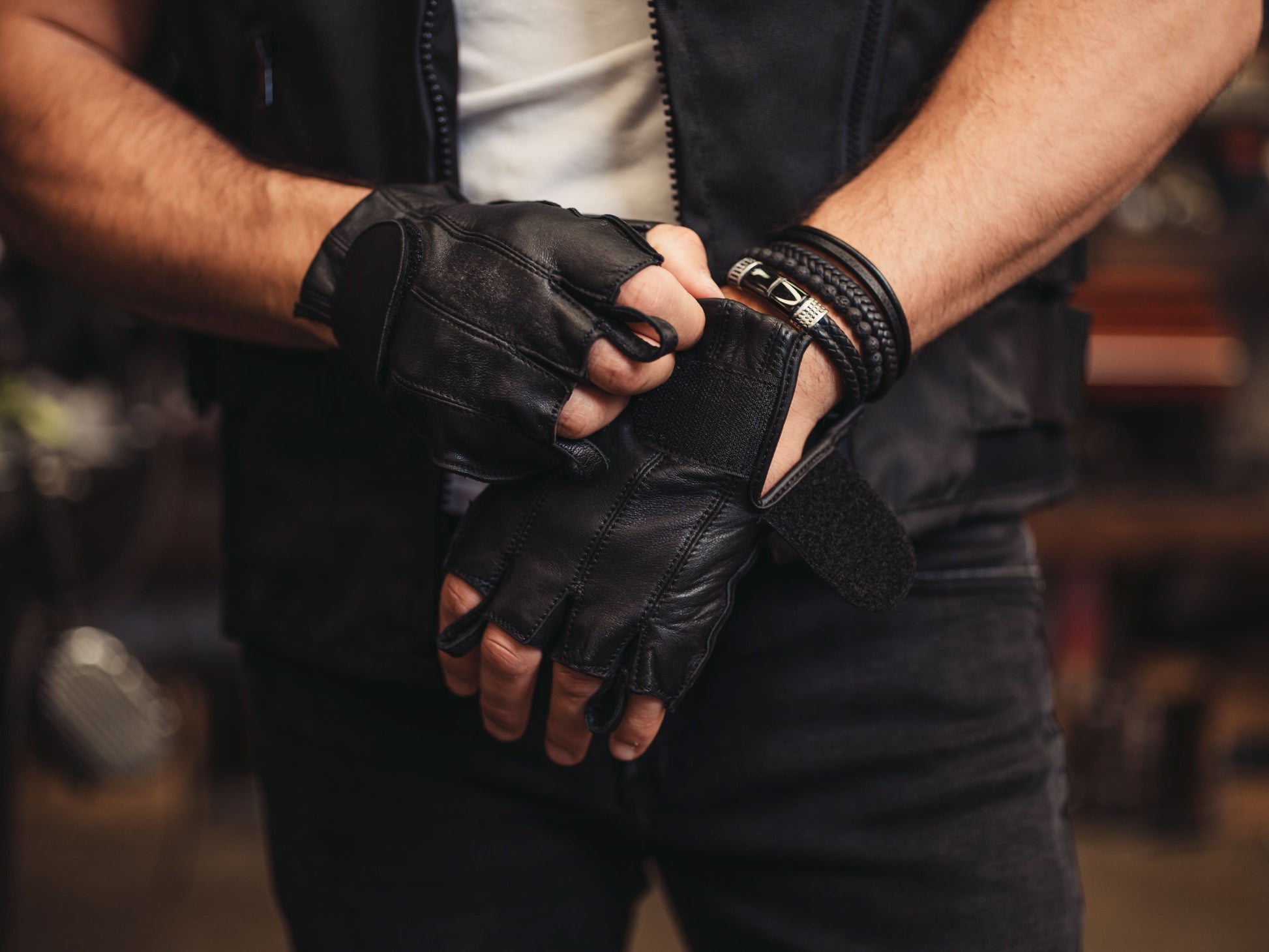LegacyKnuckles Men's leather Fingerless gloves Men's Fingerless Gloves Renegade Classics