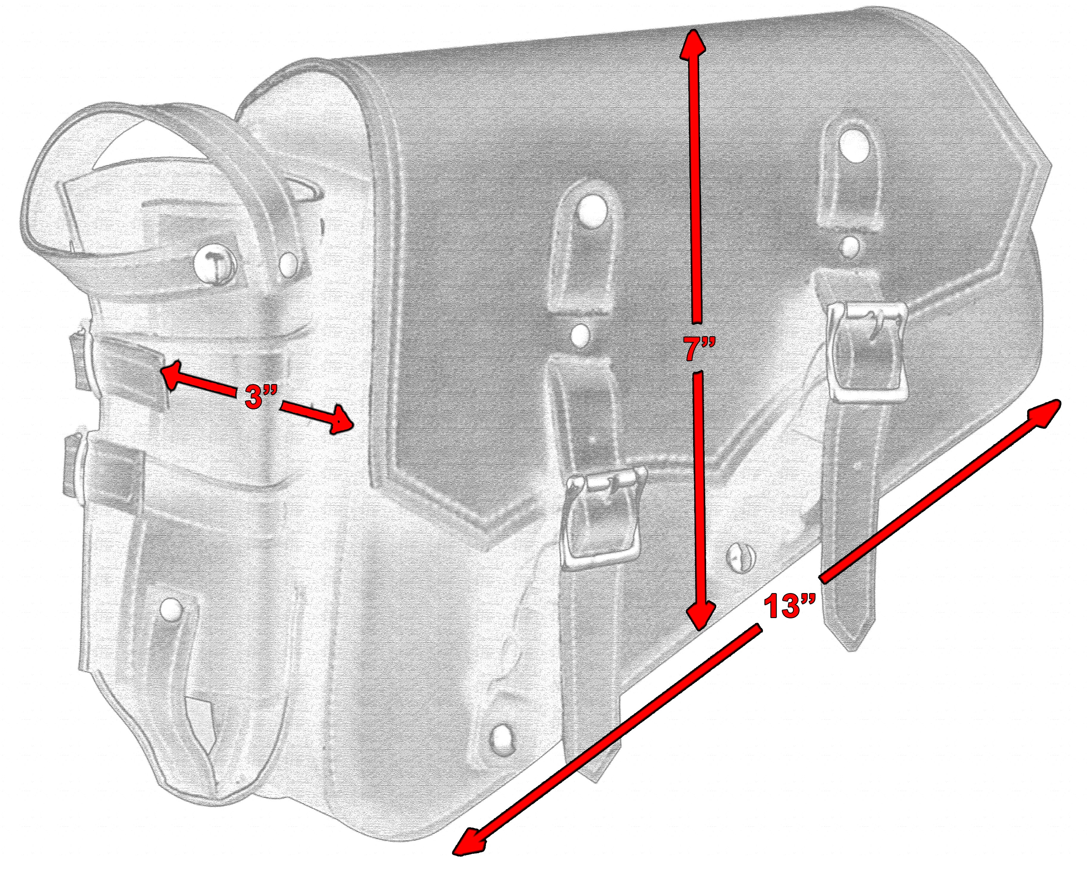 DS Left Side Synthetic Leather Swing Arm Bag w/Bottle Holder Swingarm Bags Renegade Classics
